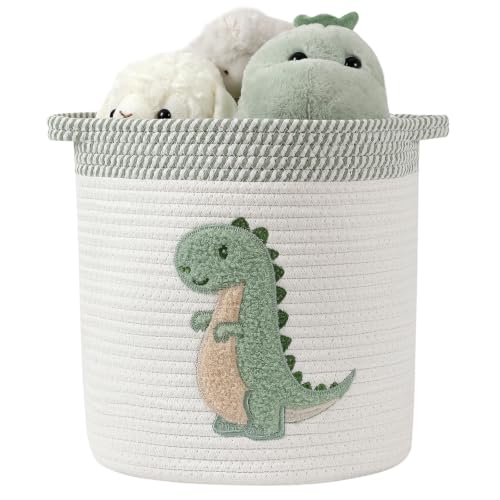Image of Dinosaur Toy Storage Basket for Toddlers Boys Dinosaur Room Decor, Medium