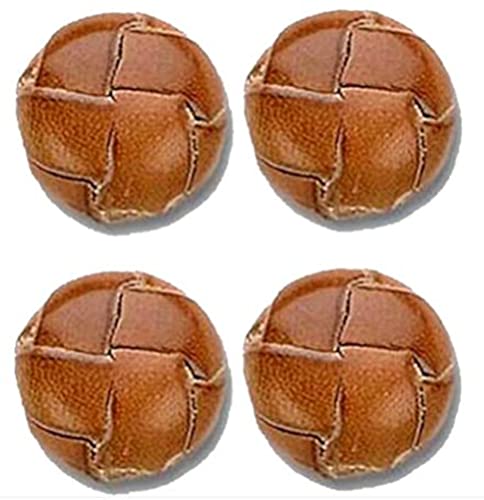 Premium New ~TAN GENUINE LEATHER~ 11pc Shank Style Sport Coat BLAZER BUTTON SET