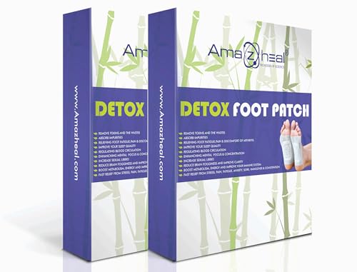Image of AMAZHEAL Premium Detox Foot patches, Cleansing Toxin Remover Foot Pad, Stress Relief Sleep Patch, For Men And Women, 20 Count. (Pack Of 2)