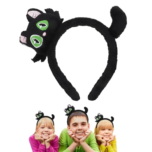 LXONTSG Diademas orelhas gato preto, diadema gato animal, Halloween Cat bandana, Cosplay Cat orelhas Headband mulheres, acessórios disfarce festa