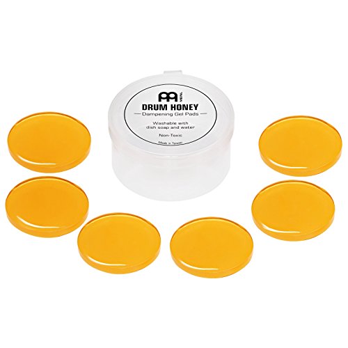 Meinl Cymbals Drum Honey 6 Stück — Dämpfer Gel Pads mit Box und Trennern — Drummer Geschenk für Trommeln und Becken — Schlagzeug Zubehör, Orange (MDH)