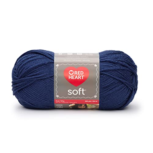 Image of Red Heart Soft Royal Blue Yarn - 3 Pack of 141g /5oz - Acrylic - 4 Medium (Worsted) - 256 Yards - Knitting /Crochet