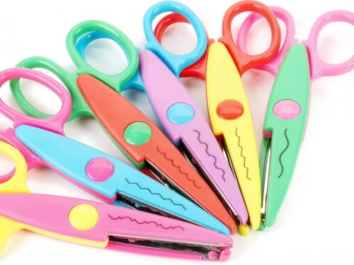 Decorative Paper Edge Scissor Set &ndash;5'' Colorful Paper Edger Scissors Great for Kids, Teachers...