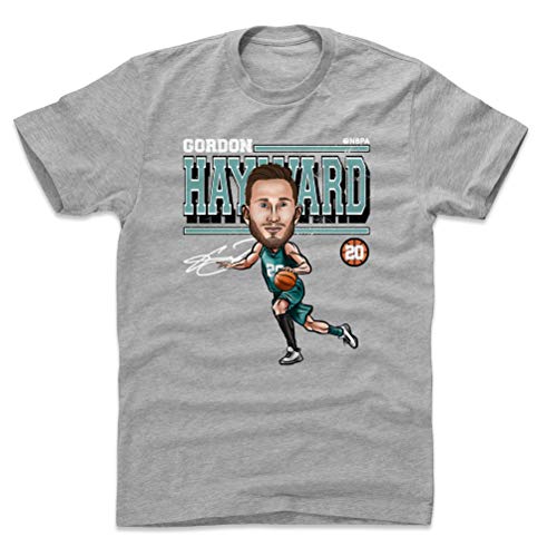 500 LEVEL Gordon Hayward Shirt (Cotton, XX-Large, Heather Gray) - Gordon Hayward Cartoon WHT