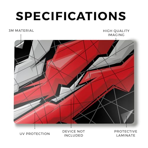 Image of Laptop Skin Compatible with Alienware M18 R2 (2024) - Polygon Grunge - Premium 3M Vinyl Protective Wrap Decal Cover - Easy to Apply | Crafted in The USA by MightySkins