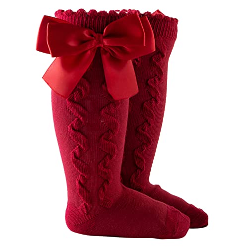 AnFeng Baby Knit Knee High Socks Ruffled Stockings Baby Girl Boy Warm Cotton Princess Socks