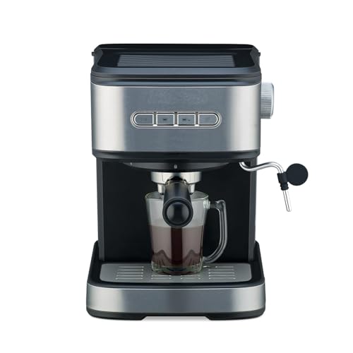 Image of Coffee Making Machine|Upto 20 Bar Pressure Rich Espresso Coffee Maker|Milk Frothing Nozzle|Push Button Operation|Removable Drip