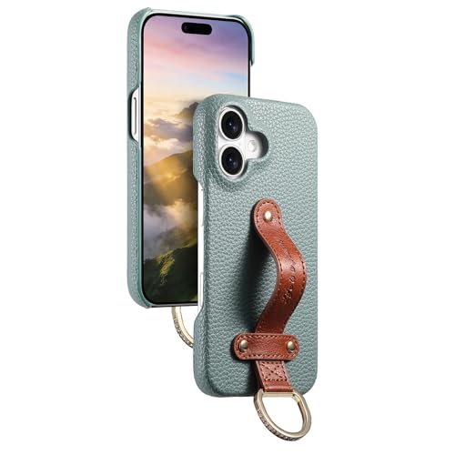 Coque de téléphone antichoc iPhone 17 Pro housse cuir avec sangle
