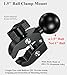 BRCOVAN 1.5'' Ball Clamp Mount Base with Aluminum Alloy Tough-Claw, Fit Handlebar Rail 0.5'' to 1.75'' in Diameter, Compatible with RAM Mounts C Size 1.5 Inches Ball Double Socket Arm
