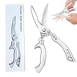 Hähnchenschere,Geflügelschere, Schere Küche Scharfe Edelstahl Knochenschere, Allzweckschere Für Fleisch, Fisch,Mit Sicherheitsverschluss