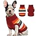 Kuoser 犬用セーター 犬服 保温服 ニット ハイネックセーター 防寒服 ニットパターン 柔軟 厚み 犬の服 小型犬 中型犬 秋冬 防寒対策 猫服 オシャレ 可愛い 誕生日 聖夜 新年 ペットウェア犬服 レッドS