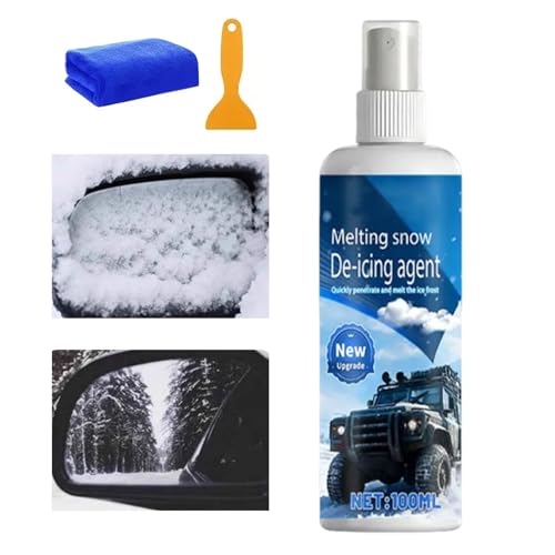Generisch Enter Spray para Parabrisas | 100 ml de Esmalte descongelante Medio, antivaho, para Coche, camión, Parabrisas, limpiaparabrisas de Garaje, autopista