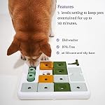 Barkwhiz Jouet de traiteur pour chiens, Jouets interactifs pour chiens Différents niveaux de jeu, Nourriture lente pour chiens Stimulation mentale, Puzzle pour chien, Jouet pour chiens pour grands petits chiens moyens