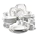 VEWEET Bonnie Juegos de Vajillas 60 Piezas de Porcelana con 12 Taza 175 ml, 12 Platillos, 12 Platos, 12 Platos de Postre y 12 Platos Hondos para 12 Personas