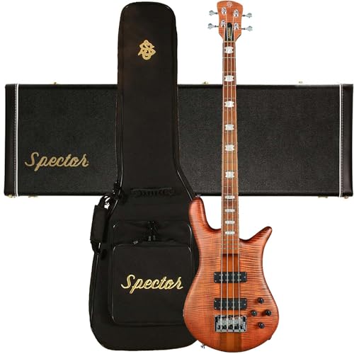 Spector Euro 4 RST Bass Guitar – Sienna Stain, Spector NS Molded Flight Case Bundle