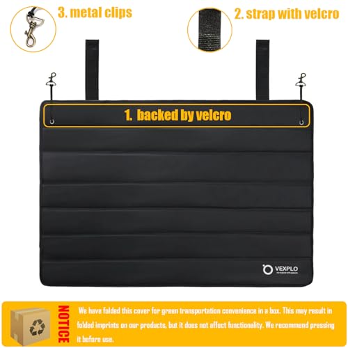 Verbreiterte Auto ladekantenschutz Kofferraum, Faltbarer stoßstangenschutz Hund kofferraumschutz – Schützt Autos, SUVs und Vans vor Kratzern durch Hunde und schwere Lasten wie Rollstühle 96 x 63 cm