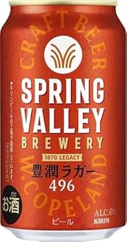 テイ　　クラフトビール CRAFTBEER 豊潤ラガー496　350ml SPRING VALLEY BREWERY 豊潤ラガー 496 350ml 缶｜商品・品質