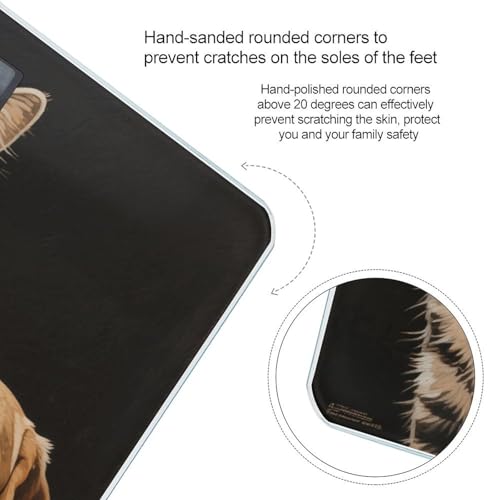 Báscula digital para baño con diseño de gato y perro miniatura 4