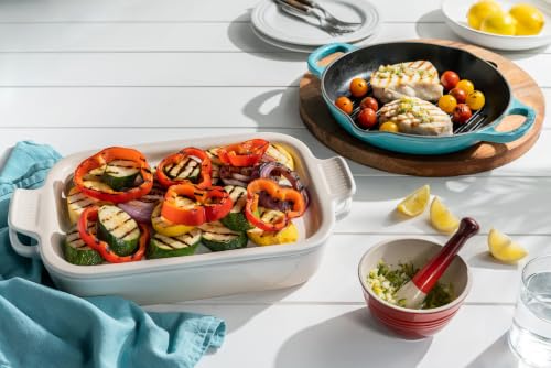 Image of Le Creuset Stoneware Rectangular Dish with Platter Lid, 3 qt., Nectar