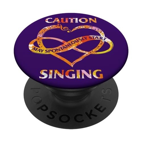 Singing Music Lover Love To Sing Caution May Start Singing PopSockets PopGrip Intercambiabile