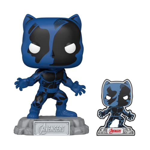 {Funko Pop Marvel Exclusive Funko Funko Pop! Marvel: A60- Comic Black Panther With Enamel Pin - Marvel Comics - Cómics Marvel - Exclusiva Amazon - Figura de...