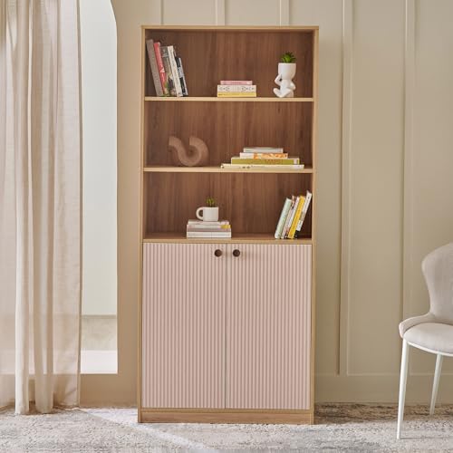 Image of Home Centre | Lexus 5-Tier Book Cabinet | Engineered Wood | Brown | 1 Year Warranty