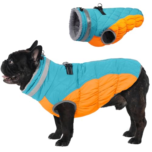 Image of Dog Jackets for Medium Dogs, Warm Dog Winter Coat with Harness, L