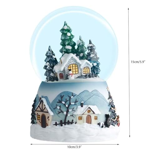 Caja de música navideña con globo de nieve sin ruidos mecánicos molestos 3