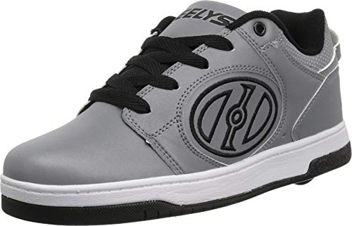 Heelys   Heelys Voyager (He100713) Nubuck, Zapatillas de deporte para niños y jóvenes, Gris Reflectante Negro, 3 Little Kid