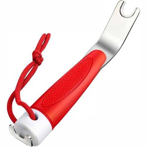 tooloflife 1PC Marine Snap Fastener Removal Tool, Long Short Blade Design, Heavy-Duty for Corrosive Snaps, Multiple Colors Optional for Boat Cover & Canvas(Red)