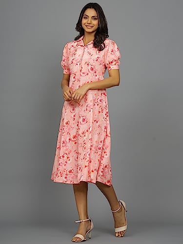 Image of Ravaiyaa - Attitude is everything Womens Soft Crepe Silk Casual Dress Summer Floral Printed Dress Ladies Tank Midi Sundress