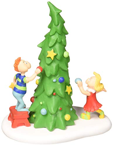 Department 56 Dr. Seuss The Grinch Village Accessories Whoville Christmas Tree Figurine, 4 Inch, Multicolor #TOP1