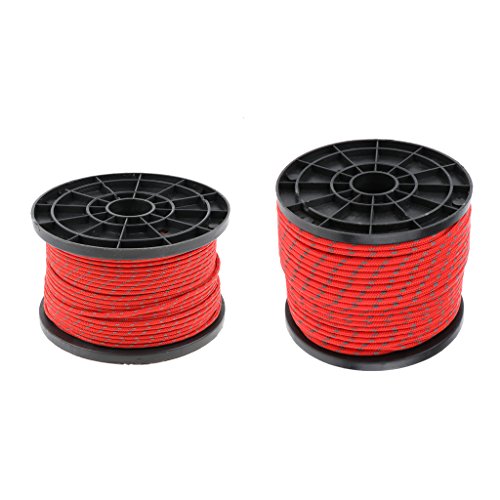 YIJU Cordas Guy Cordas Luminosas Refletivas Cordas Cordas Cordas Tensão, Vermelho - 3.5mm