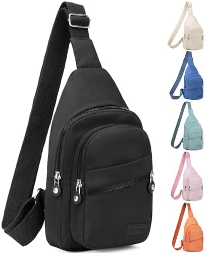 Crossbody Sling Backpack Sling Bag, Small Chest Bag Daypack Fanny Pack Cross Body Bag for Hiking Traveling Outdoors