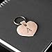 Custom Leather Heart Keychain. Personalized Key fob. Monogrammed Full Grain Leather key chain. Made in USA. Gold and Silver Foil Available