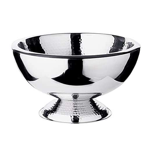 EDZARD Champagnekylare champagne kylare Toni, dubbelväggig, rostfritt stål mycket polerat, hamrat på insidan och foten, diameter 43 cm