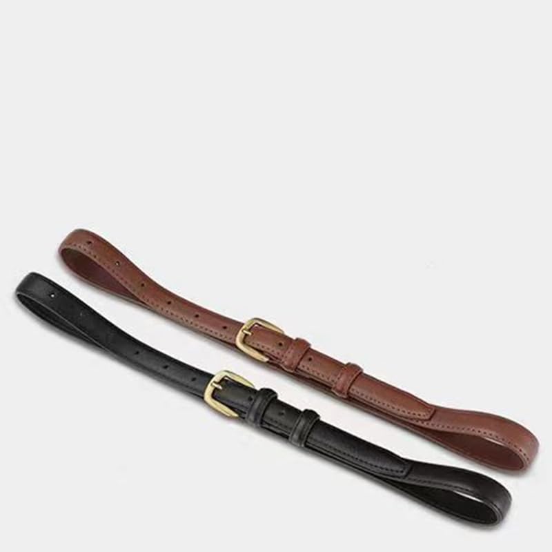 Women’s Slim Belt – Stylish, Minimalist Design with Adjustable Metal Buckle – Lightweight and Foldable for Jeans, Dresses, and Casual Wear – A Thoughtful Gift Idea(Brown)3