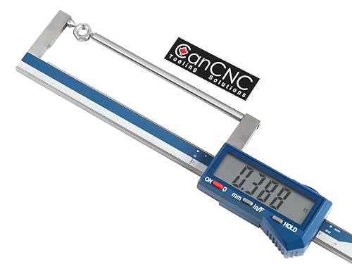CanCNC Étalonnage électronique de l'écarteur du rotor de frein 0-80mm IP54, 2818-1030:0-3.2 in/0-80mm Portée, 0.0005 in/0.01mm Précision, pouce/métrique/fraction, maintien, corps inoxydable