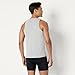 Amazon Essentials Men's Sleeveless Super Soft Modal Undershirt, Pack of 2, Medium Grey Heather/White, Large
