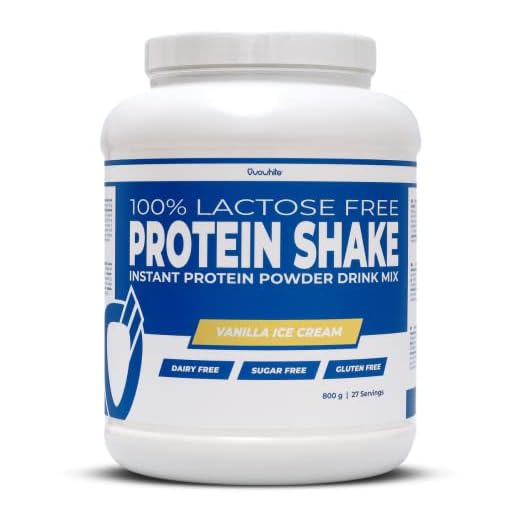 OvoWhite Proteina Instant clara huevo en polvo Eggs 100% natural Shake 2Kg vegetarianos SIN LACTOSA (Helado de Vainilla)