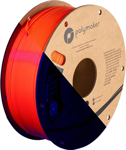 Image of Polymaker Neon ABS Filament 1.75mm, Neon Orange 3D Printer Filament 1.75mm Heat Resistant 1kg - UV Reactive ABS 3D Printing Filament 1.75mm, Strong & Durable, Dimensional Accuracy + /- 0.03mm