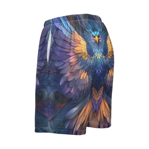 Men's Short Pajama Bottoms Phoenix Mandala Animal Home Casual Sleep Pants Lightweight with Drawstring3
