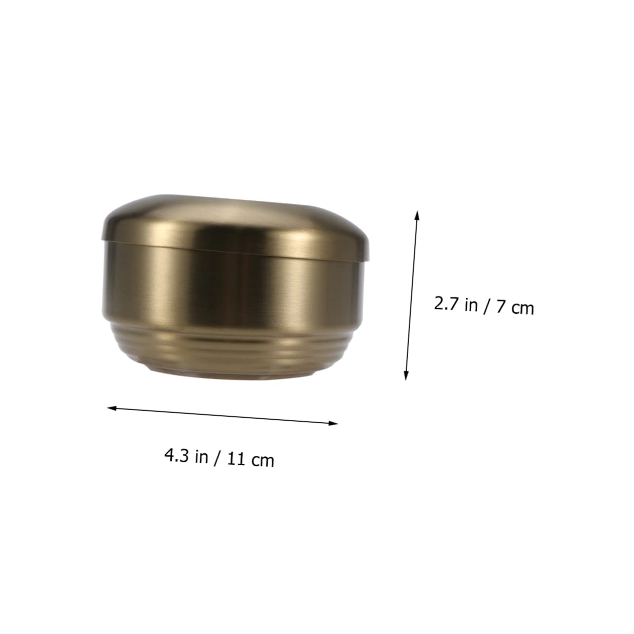 Ciieeo Stainless Steel Insulated Bowl Double Wall Design for Hot Cold Foods Household Utensil with Lid Golden Finish for Kitchen Use Long Lasting Heavy Duty