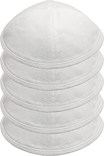 Image of Pack of 5-Pcs - Hq Satin /Linen /Velvet /Raw Silk /Suede Kippah for Men, Yamaka Hat Designed in Israel - Kippot Bulk