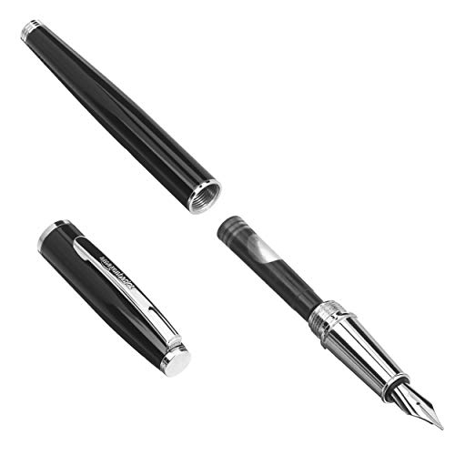 Amazon Basics Fountain Pen With Two Replacement Cartridges- Medium Point, Black Ink #TOP2
