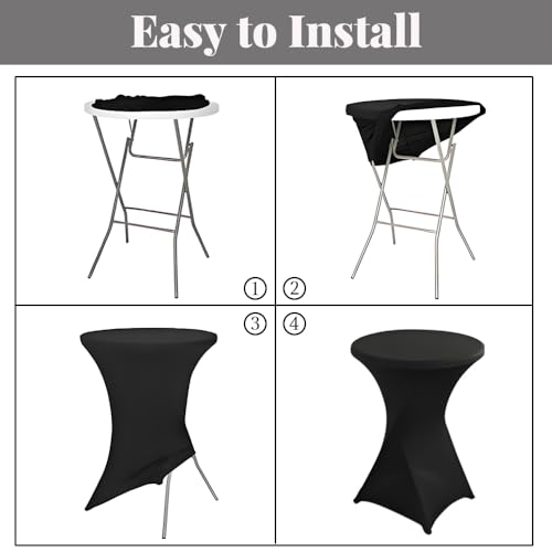 Housse extensible mange-debout ronde 80x110 Highdi