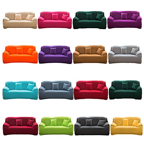 Housses de canapé 2 places bleu lac extensible 145-185 cm - 3