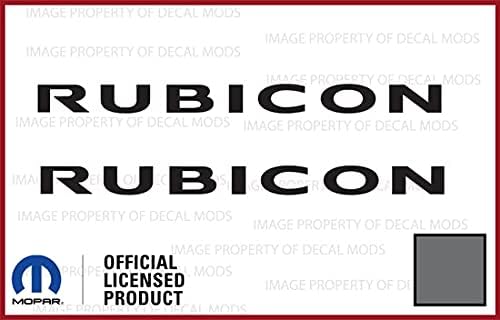 Miniatura 2 de Decal Mods Rubicon - Calcomanías para capó para Jeep Wrangler Rubicon JK (2007-2018) y TJ (1997-2006), juego de 2 unidades, gris oscuro SJ4T6