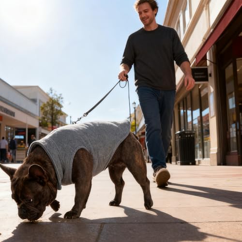 Image of 2Pack Fleece Dog Sweater Vest with Leash Ring Pullover Dog Clothes Sweaters for Small Dogs with Reflective Strip Puppy Clothes Sweater Soft Lightweight Jacket for Fall /Spring /Winter