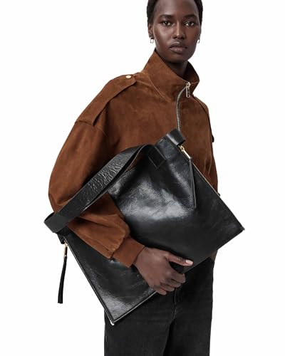 Bolso tote AllSaints Marlo E/W negro, talla única miniatura 4